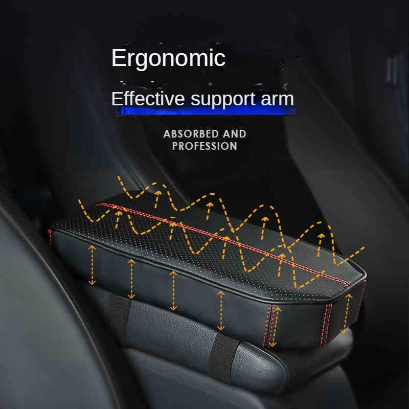 Car Center Console Armrest Cushion Universal Designer Arm Rest Cover Memory Foam Auto Armrest Pad Support Accessorie