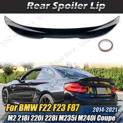 For BMW F22 F23 F87 M2 218i 220i 228i M235i M240i 2014-2021 PSM Style Car Rear Spoiler Wing Trunk Lip Tail Trunk Roof Spoiler