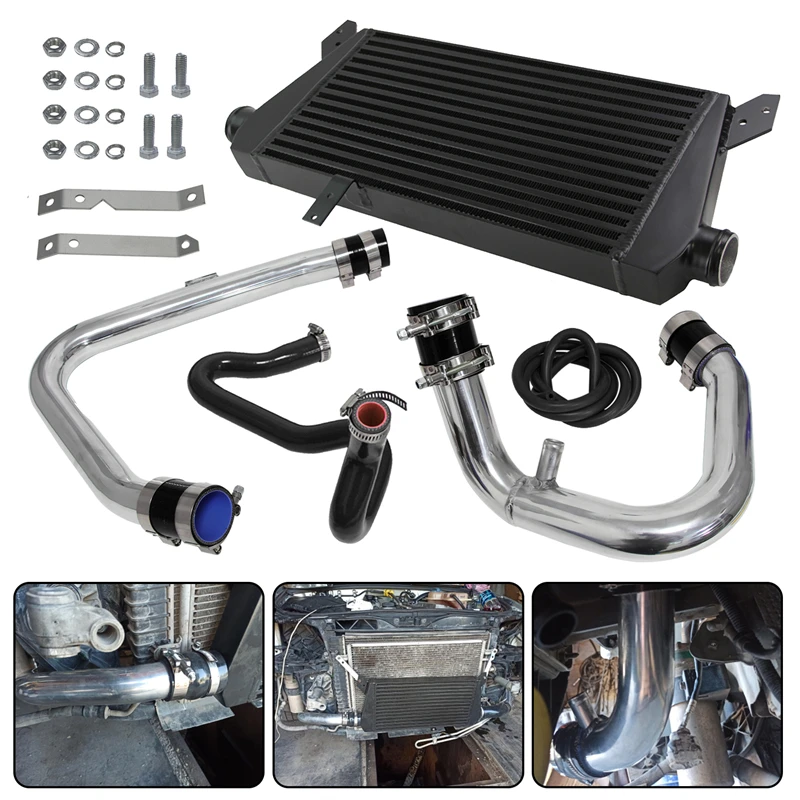 Upgrade FMIC Intercooler Kit For 96 01 VW Passat Audi A4 B5 1.8T Black