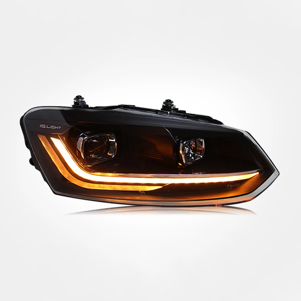 

LED Headlight Front Lamp DRL Daytime Running Light Dynamic Streamer Turn Signal Head Light Indicator For Volkswagen Polo 2011-18