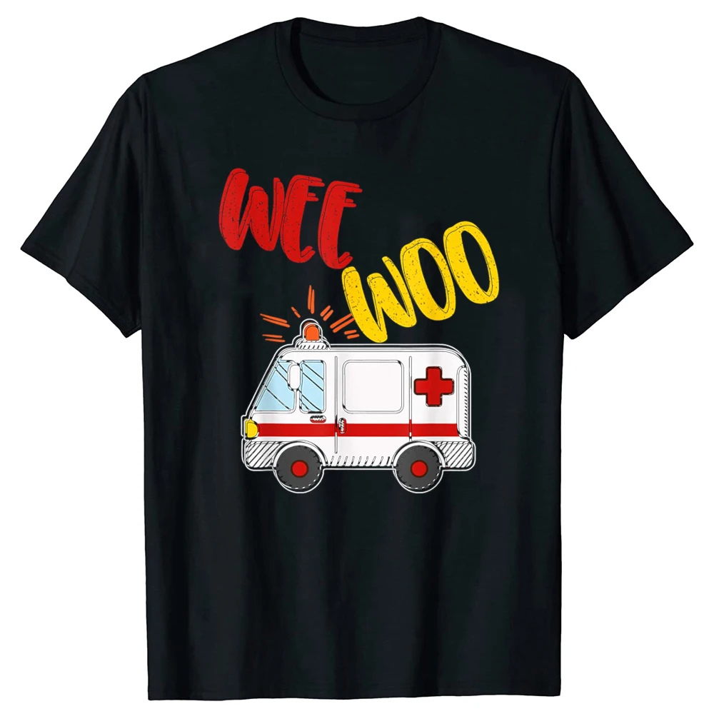 Krankenwagen AMR Lustiges EMS EMT Sanitäter Geschenkidee Grafik T-Shirt T-Shirt Herren Damen Mode Lässig Übergroßes T-Shirt aus 100 % Baumwolle