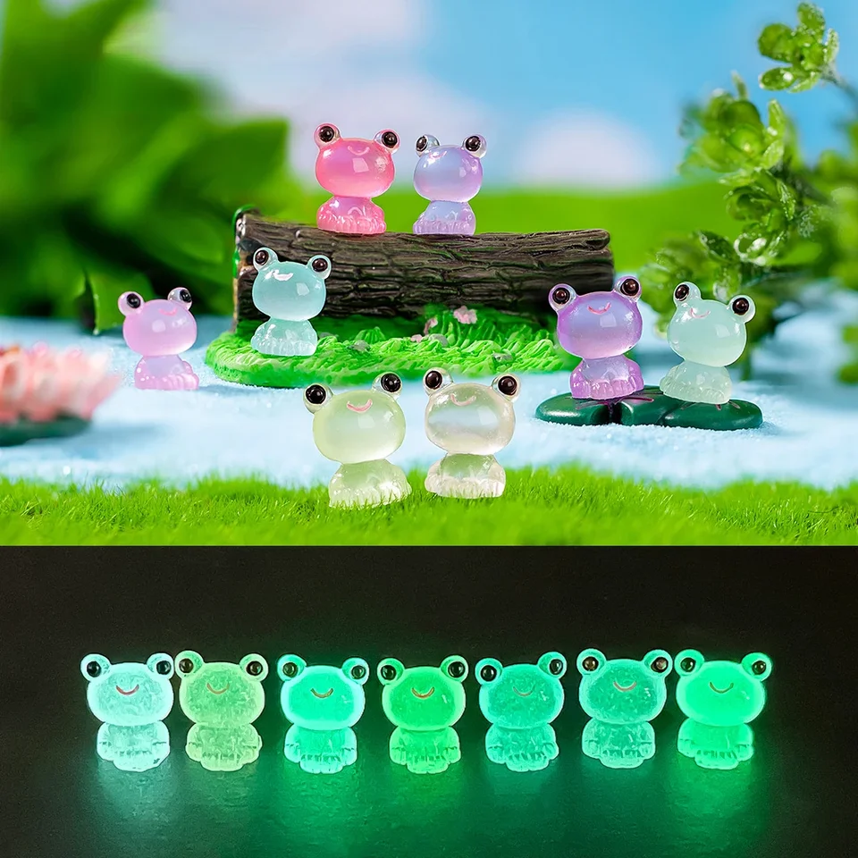 Leinuosen 50-Piece Glow In The Dark Mini Cow Figurines - Luminous Resin Animal Decor For Crafts & Gardens - View #4