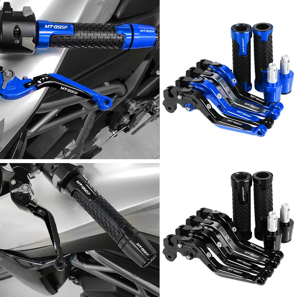 

7/8" 22mm Non-slip Rubber & CNC Handlebar Handle Bar Grips Ends Cover Clutch Brake Levers Set For YAMAHA MT09 SP MT-09 2017-2021