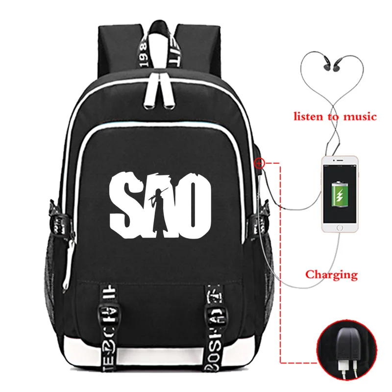 

Популярные японские аниме женские водонепроницаемые школьные ранцы, дорожный рюкзак для ноутбука с USB-разъемом, вместительная сумка для книг, лучший выбор для школы
