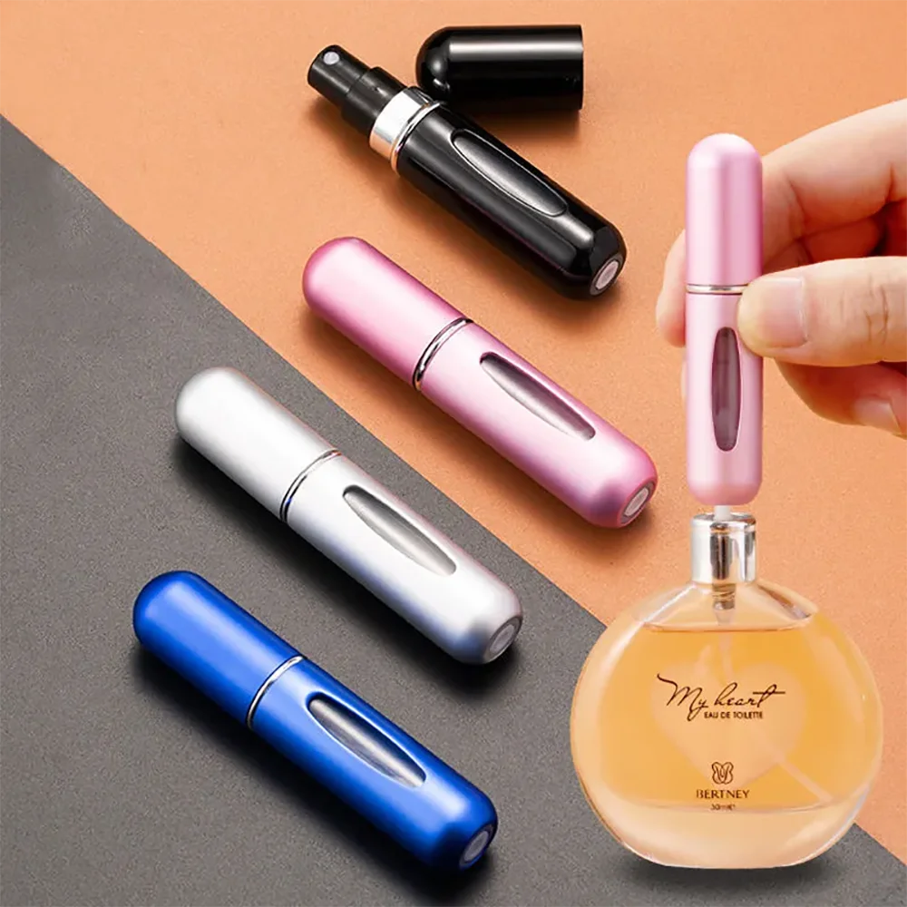 Perfume Bottle Portable Refillable Perfume Bottle with Spray Cosmetic Containers Atomizer for Travel Random Color Wholesale
