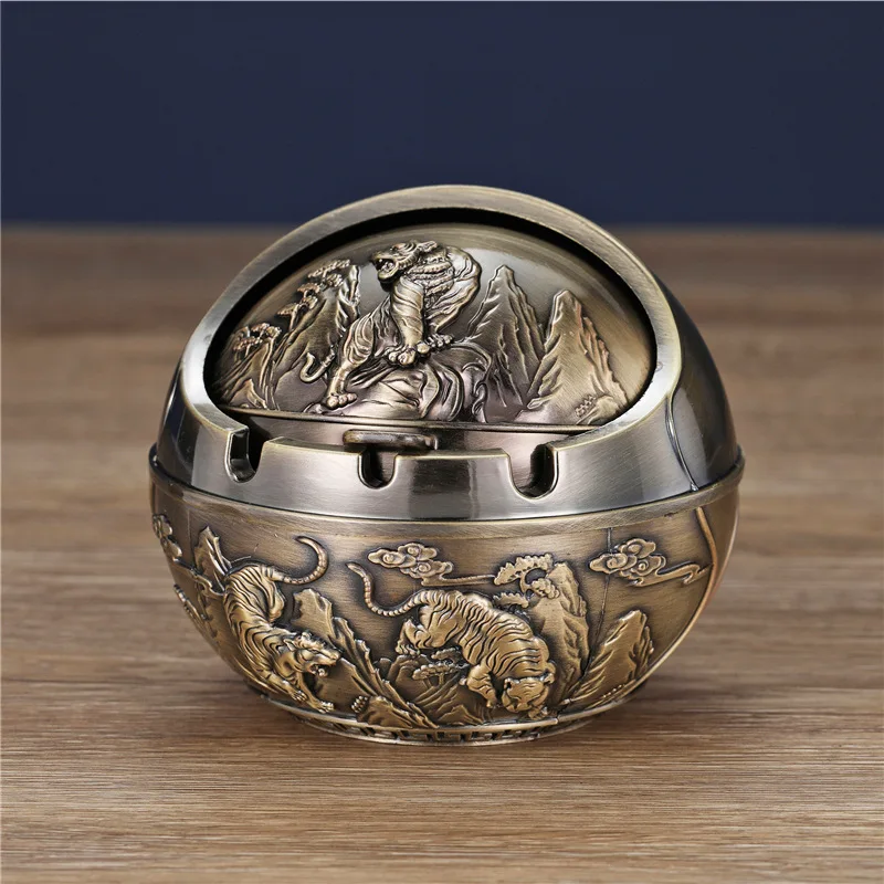 Ashtray Home Living Room Creative and Personalized Trend with Lid Anti Fly Ash and Anti Smoke Flavor Ashtray Decoration portable ashtray cigarettes ashtray silicone ashtray stainless steel ashtray metal ashtray air purifier ashtray wood ashtray ceramic ashtray