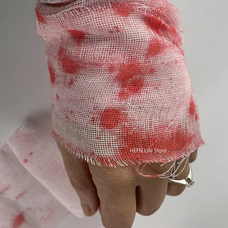 1m Scary Blood Gauze Cloth, Drape Doorways, Window, Wall Gauze for Halloween, Home Party, Haunted House Supplies