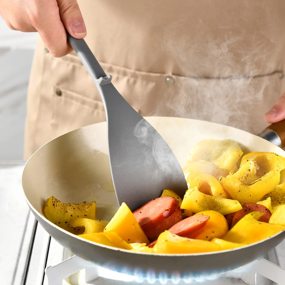 2Pcs Silicone Spatula Shovel Turner Nonstick Cooking Spatula Fried Shovel Fish Spatula Silicone Flexible Turner Kitchen Baking