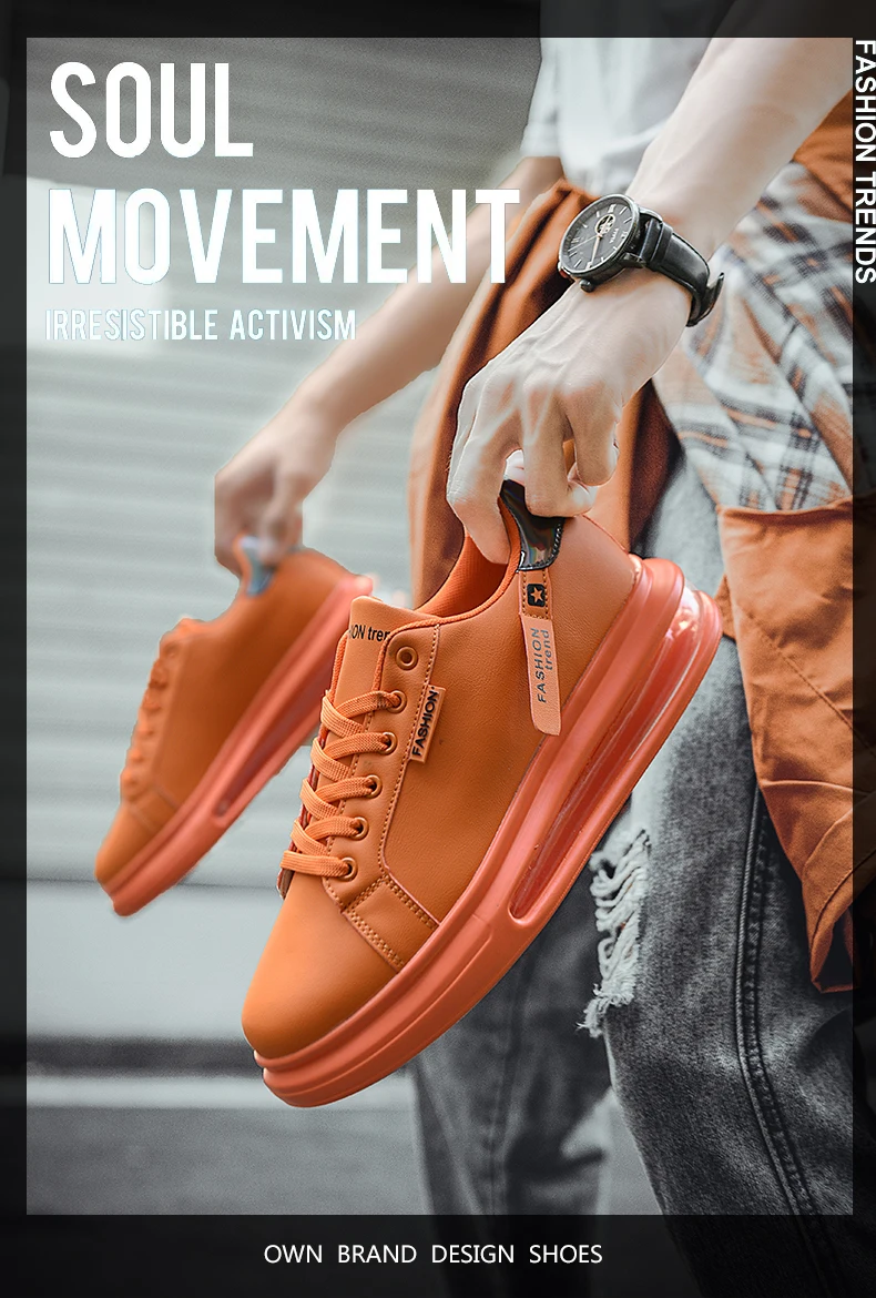 Casual Men's Shoes Comfortable Soft Breathable Pu Leather Flats_voghion.com