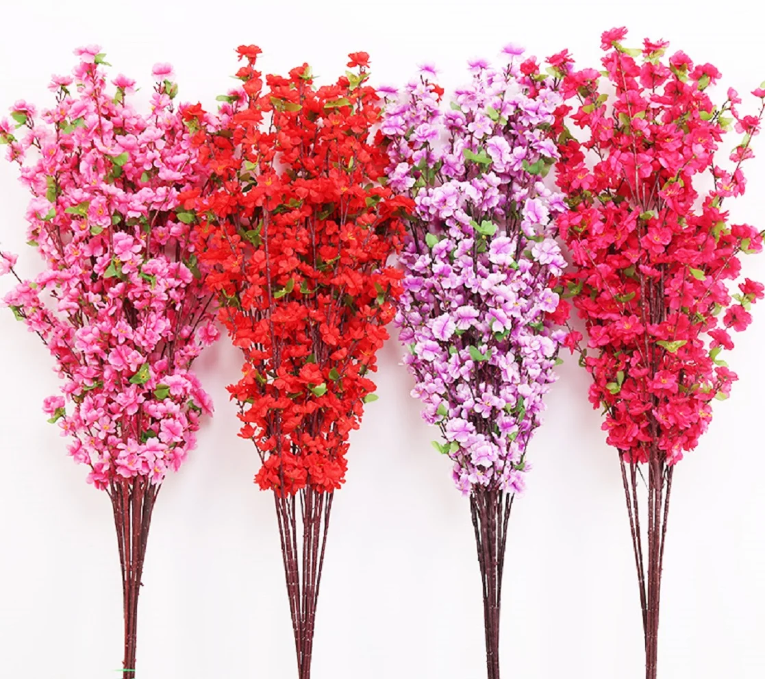 

Simulated Silk Flowers Peach Blossoms Artificial Flowers Living Room Decorations Tree Landscaping