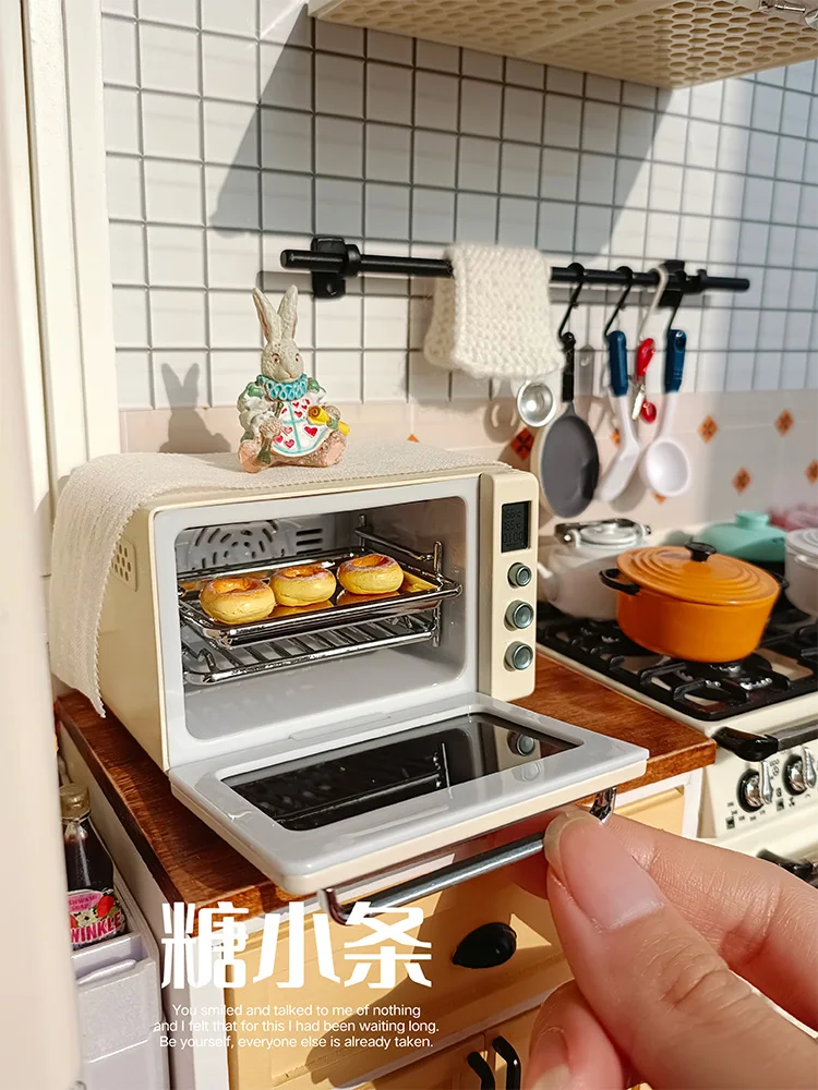 1/6 Doll House Model Furniture Accessories Alloy ABS Electric Oven Can Light Bjd Ob11 Gsc Blyth Soldier Lol Dollhouse Miniatures train model roco1 87 ho type electric hook digital light bus four section track jet 74038 electric toy train