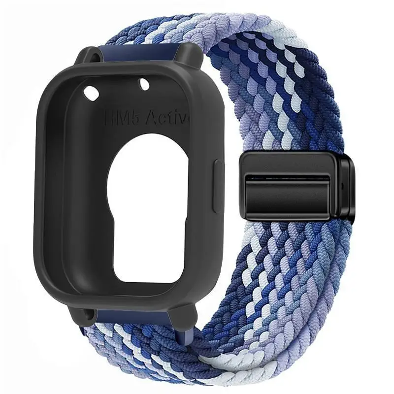 Silicone Case with Elastic Nylon Strap and Magnetic Buckle - Durable Strap Protector Case
