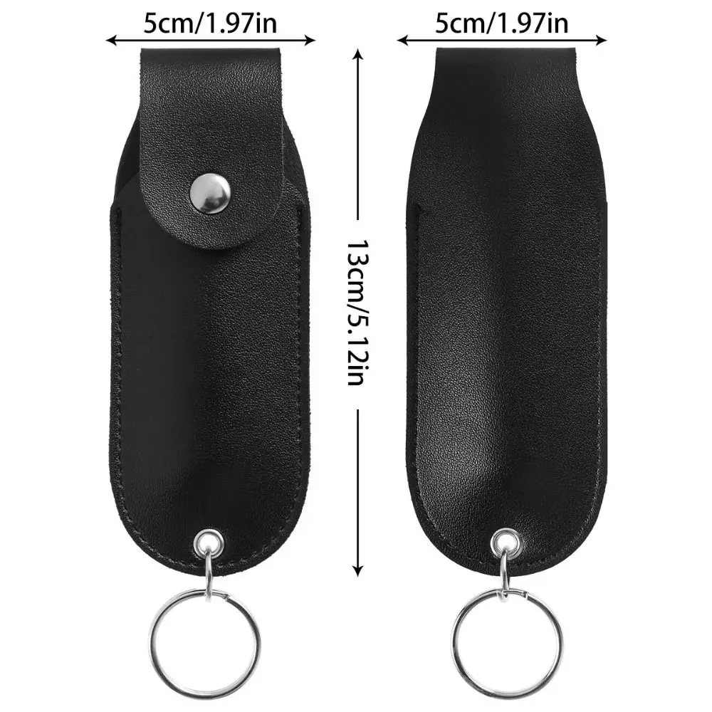 Portable PU Leather Self Defense Spray Holder Durable Mini Pepper Spray Case Universal Spray Keychain Ladies Security