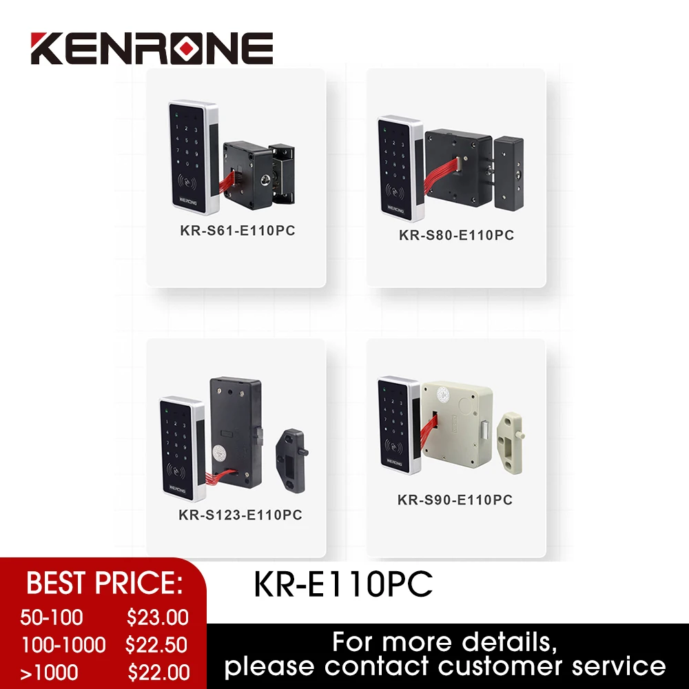 

KENRONE Smart Electronic Rfid Card Reader Digital Combination Code Password Gym Locker Cabinet Lock