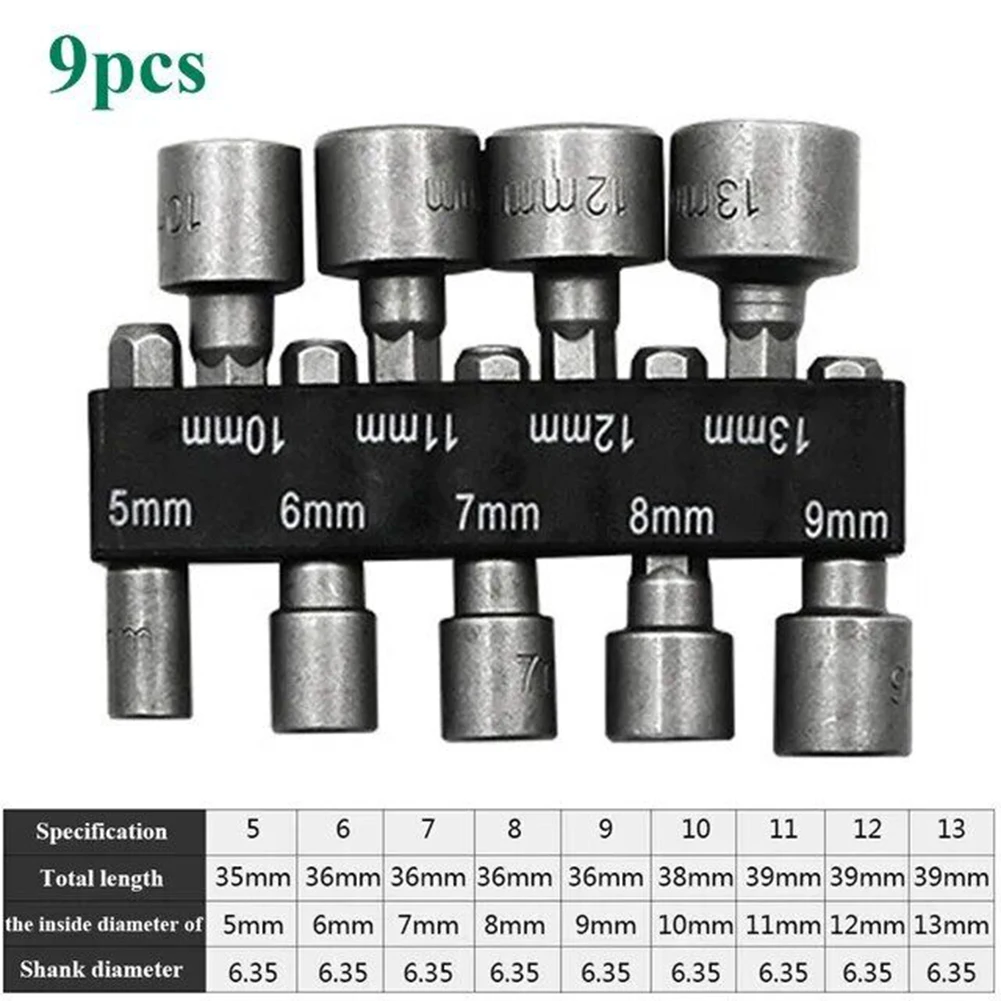 Comprehensive Steel Screwdriver Nut Socket Bits Set Includes 9pcs Screwdrivers and 14pcs Nut Driver Socket Bits