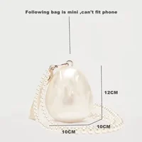 Women's Acrylic Premium Mini Egg Bag Luxury Fashion Pearl Dinner Clutch Bag Cute Phone Mouth Red Envelope for Wedding Party - Image 2
