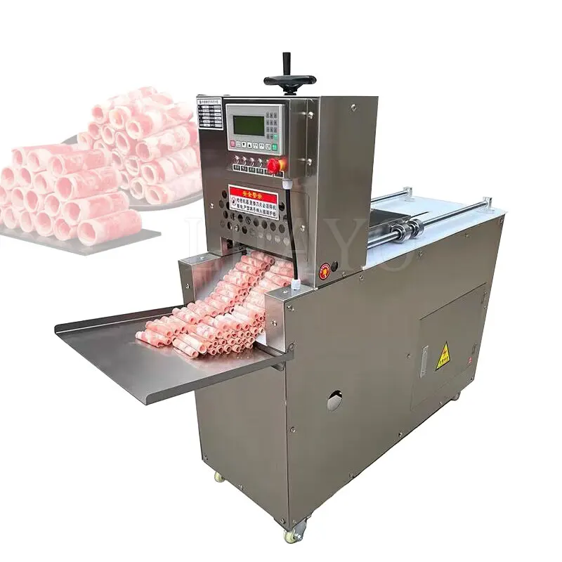 

Stainless Steel Cnc Double Cut Lamb Roll Machine Commercial Electric Food Slicer Adjustable Thickness