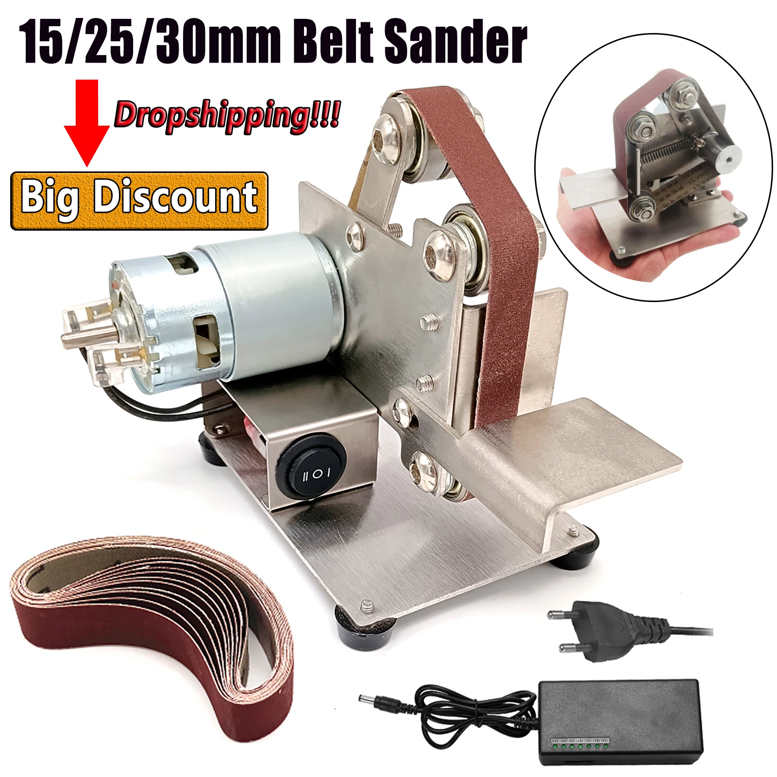 Mini Electric Belt Sander Multifunctional Grinder Mini Electric Belt