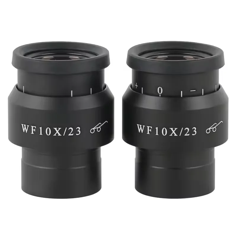 WF10X/23 Microscope Wide Angle Eyepiece Ocular Eyepoint Lens Adjustable Wide Field 30mm Widefield Microscope Eyepiece 2PCS stereoscopic microscope eyepiece