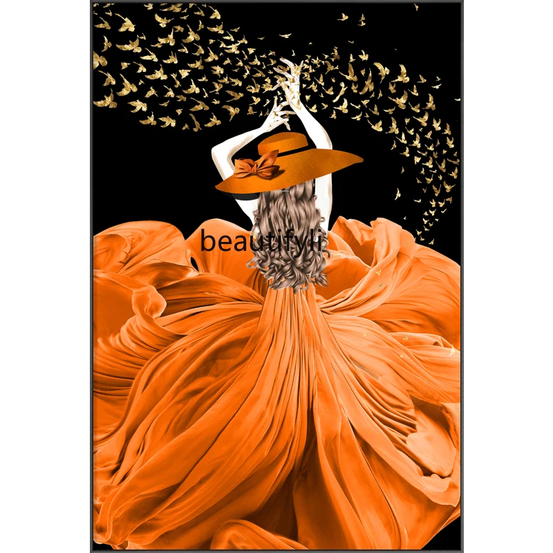 

HJ Decorative Painting Minimalist Aisle Hanging Painting Cloakroom Large Mural