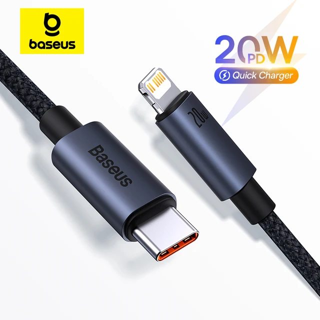 كابل Baseus 20W PD C لهاتف iPhone 14 13 12 Pro Max سريع الشحن كابل USB C لهاتف iPhone 12 Mini Pro Max كابل بيانات USB Type C