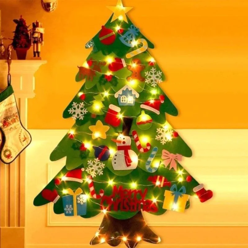 

New felt Christmas tree cross-border DIY splicing Christmas tree children's handmade puzzle three-dimensional Christmas tree
