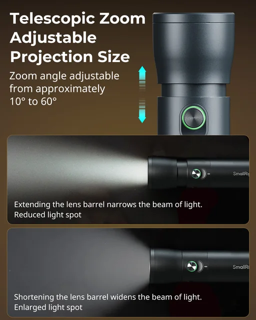 Torcia LED RGB SmallRig RF10C - Luce Da Ripresa Con Batteria 7500mAh, 20 Filtri E Telecomando, Per Foto E Video - Foto 8