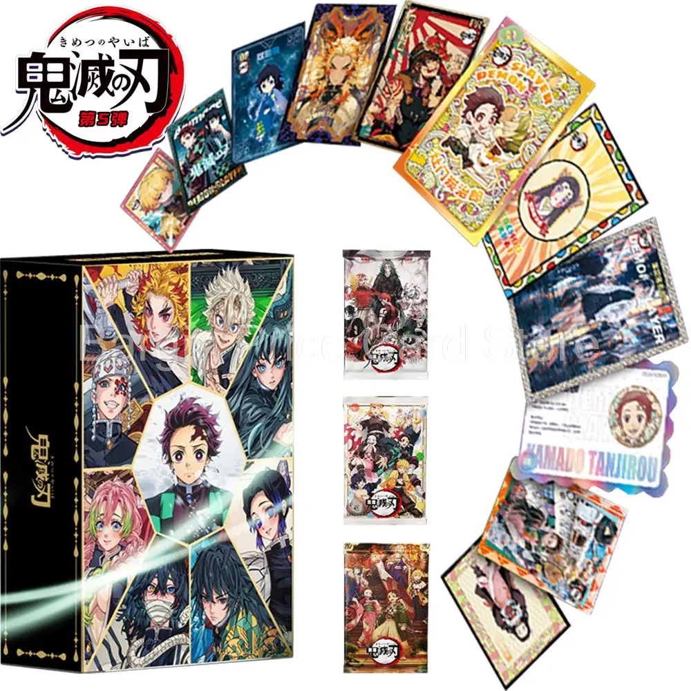 

New Wholesale Original Demon Slayer Cards Infinite Train Card Diamond Rare Card Tanjirou Kamado Nezuko Character Collection Card