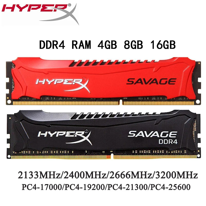 Hyperfect-memória ram ddr4, 16gb, 4gb, 8gb, 3200mhz, 2400, 2133, 2666mhz, pc4-21300, 25600, 19200, 288pin, 1.2v, dimm