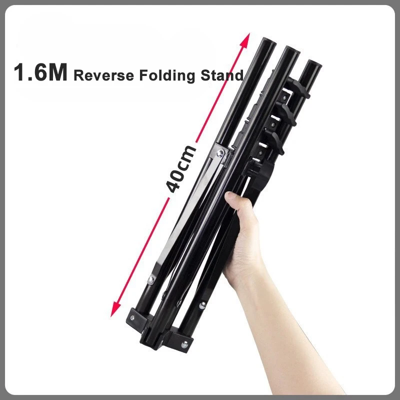 Fold Tripod 160Cm Photography 1/4 Screw Foldable Max 4Kg Light Stands For Ring Light Relfectors Softboxs Umbrellas Background