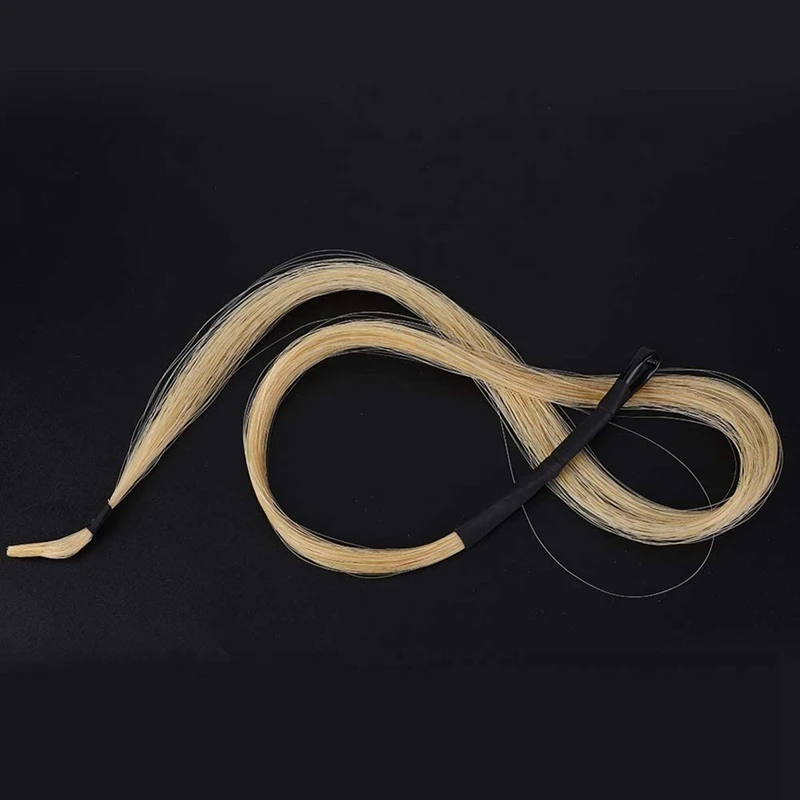 2Pcs Erhu Bow Hairs 79Cm Horsetail Hair String Parts For Violin Viola Cello Instruments