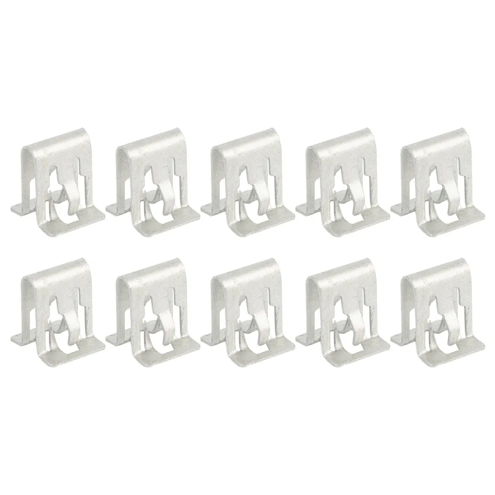 

10Pcs Car Metal U Type Center Console Instrument Panel Navigation Sound Trim Panel CD DVD Player Iron Clip 14.4x12.1x16.1mm