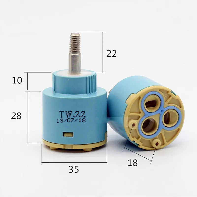 Perfect Higher Quality Durable 35mm 360 degree Ceramic Plate Spool Brass Lever Mixer Faucet Accessories Faucet Cartridge
