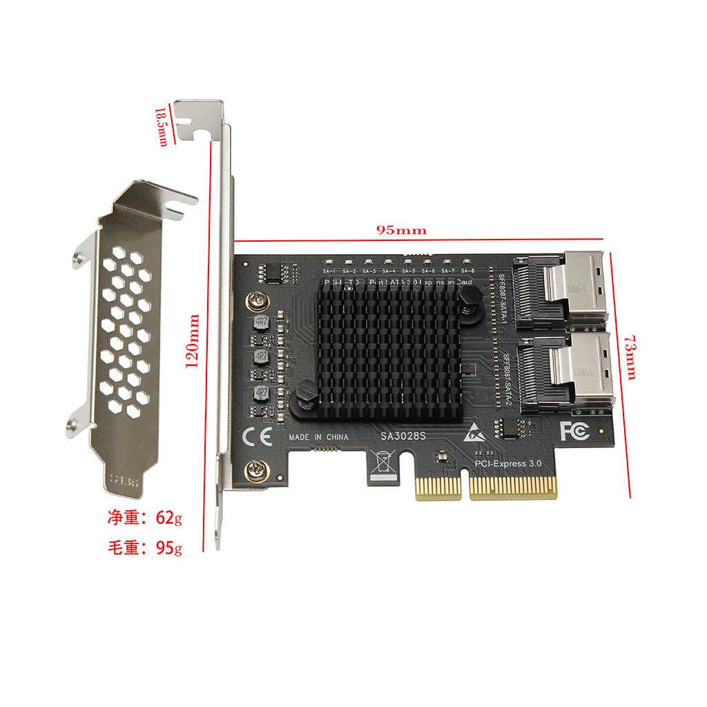 3.0, 6Gbps Adaptador SSD, PCI-E Controlador PCI Express X4, Novo
