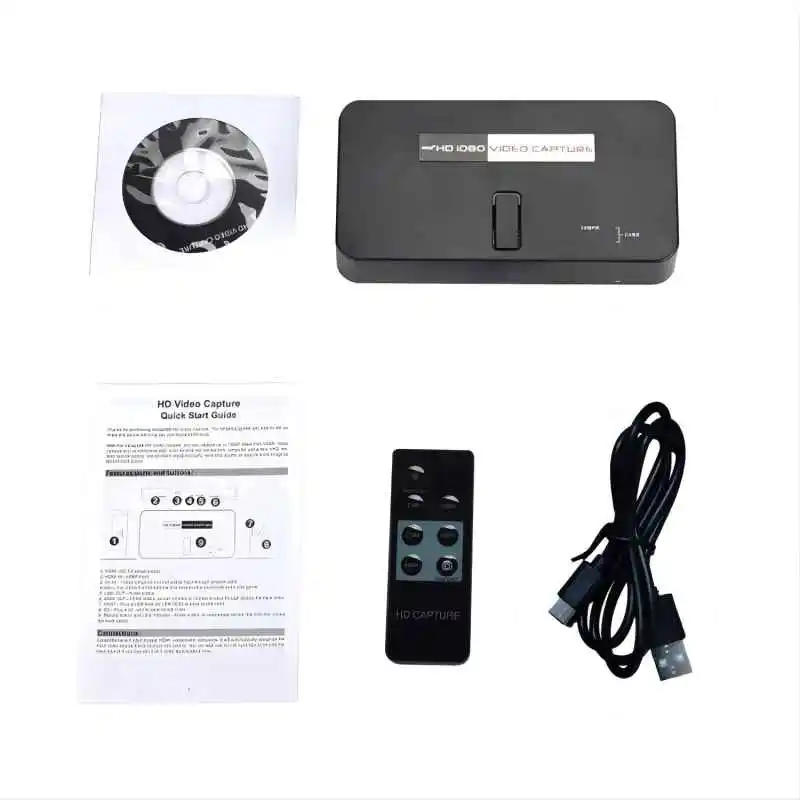 HD Game Capture For EZcap 284 1080P AV/Ypbpr Video Capture Recorder Box Into USB Disk SD Card For Xbox360/One PS3/4