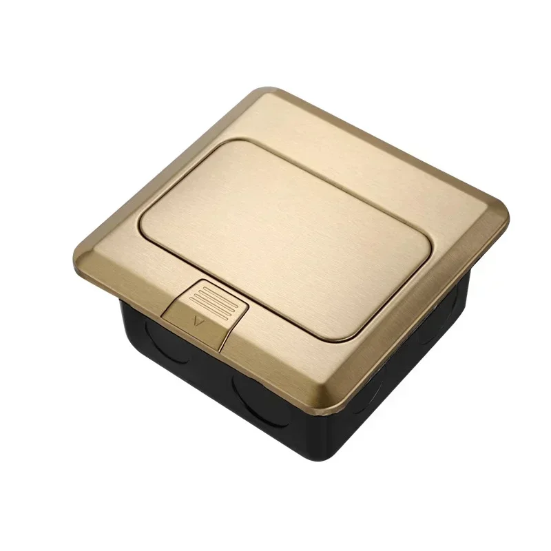 Stainless Steel Hidden Pop-Up Floor Outlet with Universal Power Options
