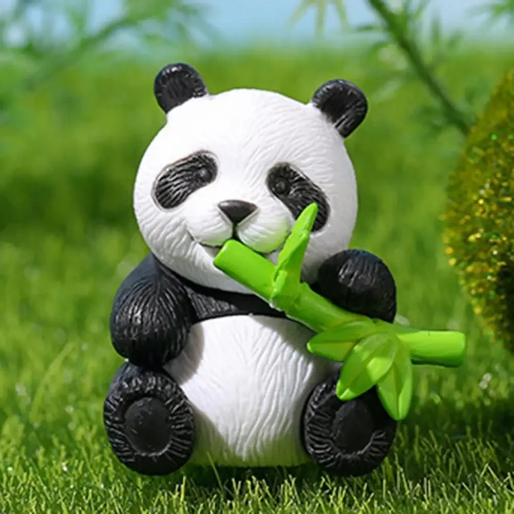 60 Pieces Tiny Panda Miniatures - Resin Animals For Dollhouse, Fairy Garden, Crafts | 0.39 Inch Mini Pandas