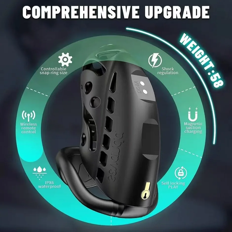 Remote Control Chastity Cage Men's Delayed Ejaculation Penis Ring Vibrating Training Male Punishment Tools Sex Toys Men 18+ penis chastity cage chastity lock sex toy chastity cage accessory penis cock ring