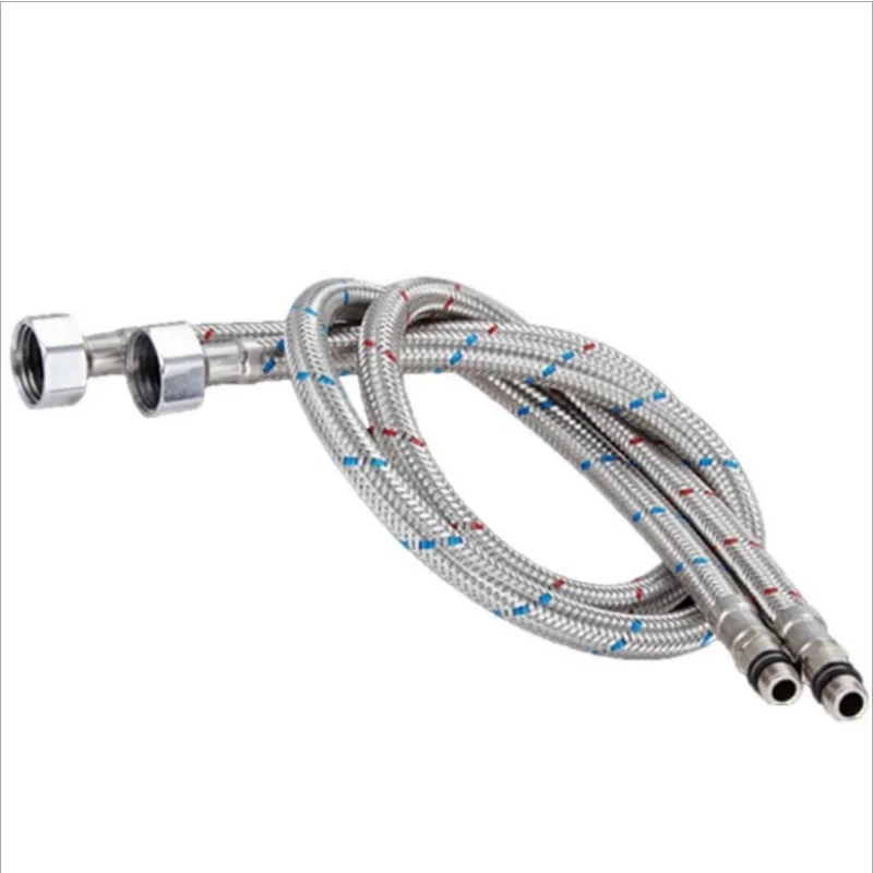 1PC G1/2 60cm Stainless Steel Flexible Plumbing Pipe Cold Hot Mixer Faucet  Water Supply Hoses Facuet Hose Bathroom Accessories - AliExpress