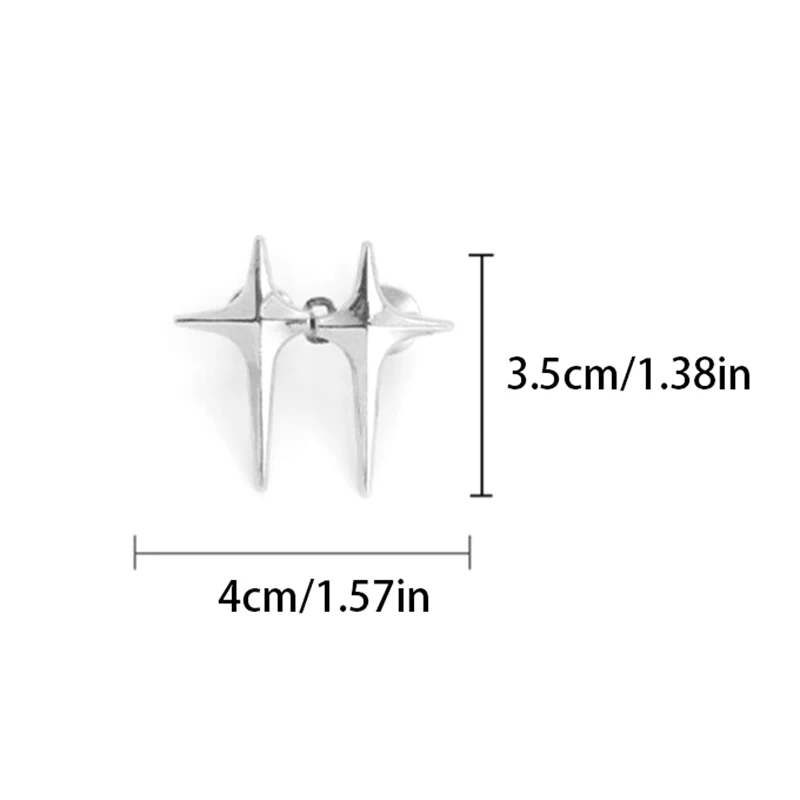 Trendy Cross Star Waist Buckle Adjustable Detachable Pants Clips Waist Tightener Nail-free Metal Button Snaps For Jeans Decor Belt Buckle, Clothing Decor