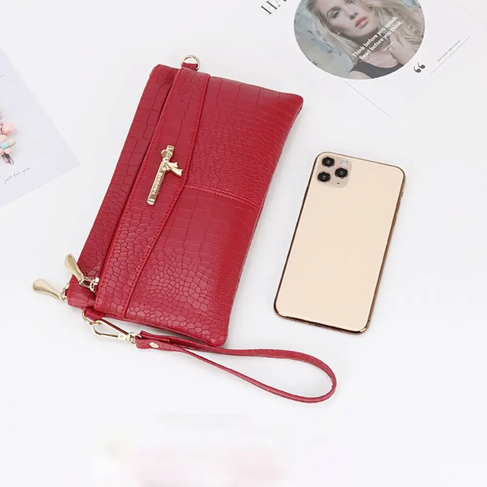 Multi-functional Money Purse Women Long Wallet PU Leather Card Holder Handbag Leisure Style Crossbody bag