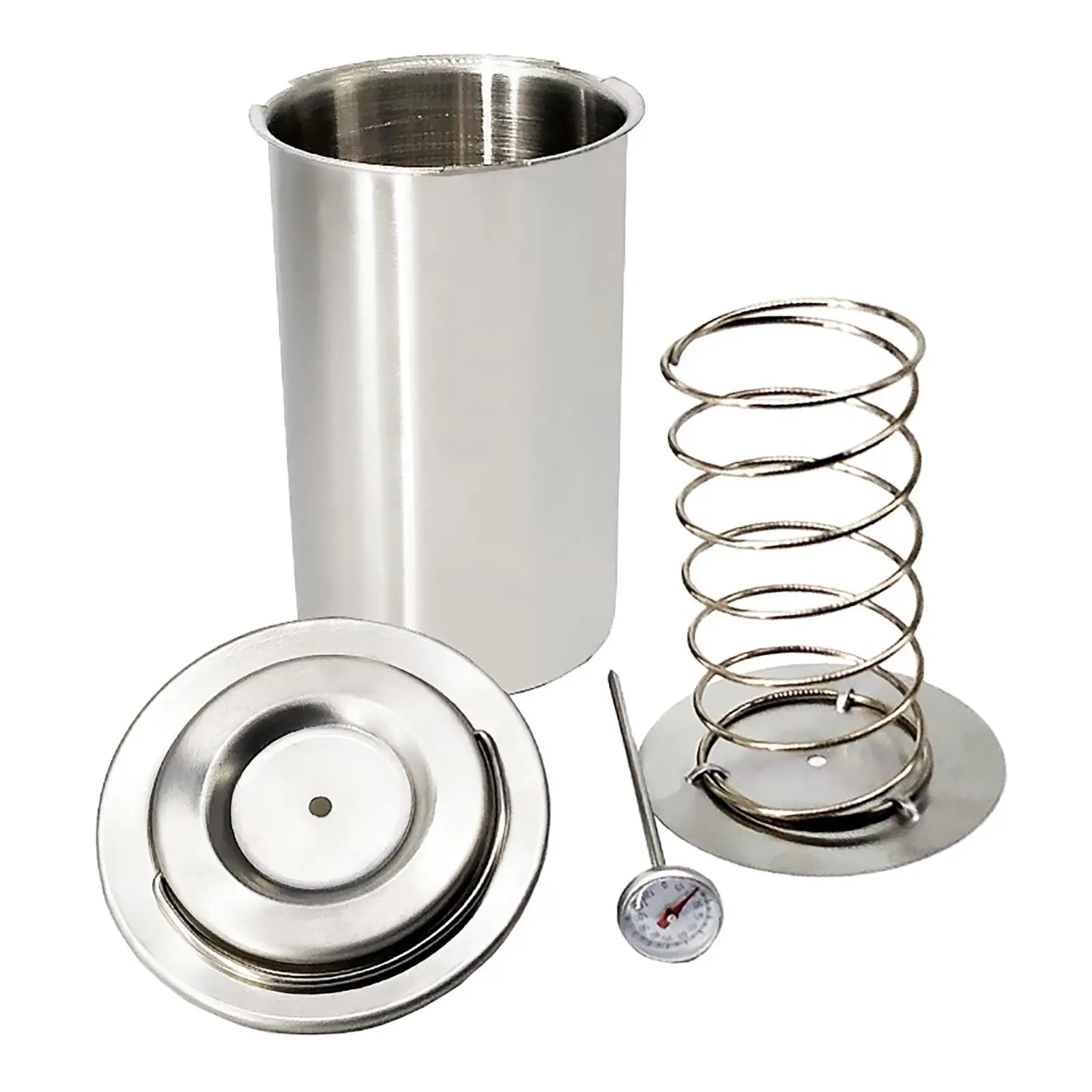 Stainless Steel Meat Press Thermometer Ham Press Maker Meat Cooking Barrel Sandwich Steamer for Kitchen Cooking