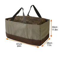 Firewood Log Carrier Large Firewood Storage Bags Wax Carrier Tote Durable Fire Wood Holder Organizer Bag Fireplace Accessories 2