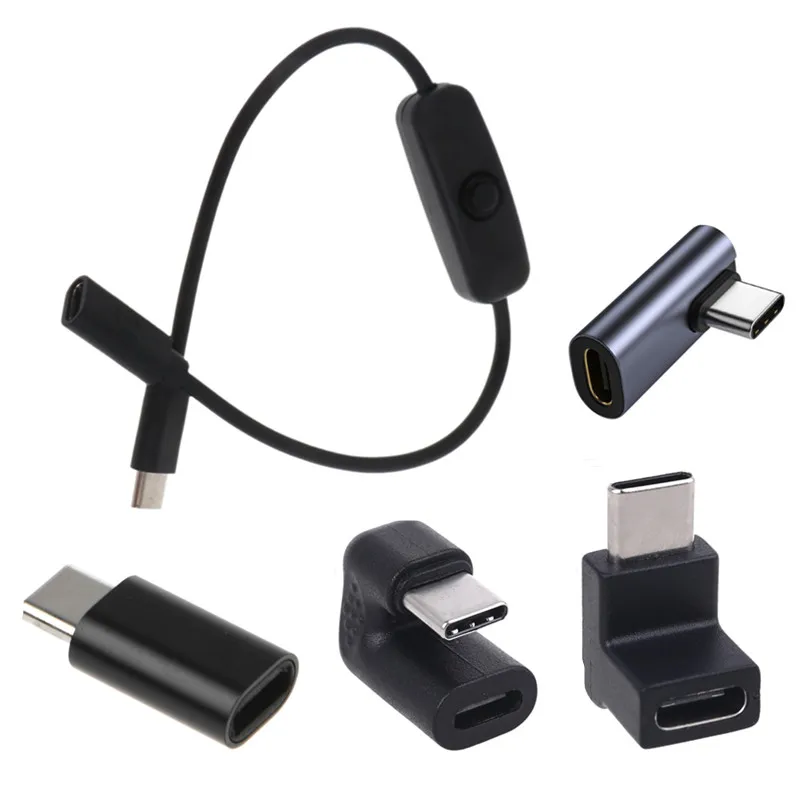 USB C Extension Adapter With switch USB Type C 3.1 Male to Female Extender Extended Converter Adapter for Tablet Laptop Phone