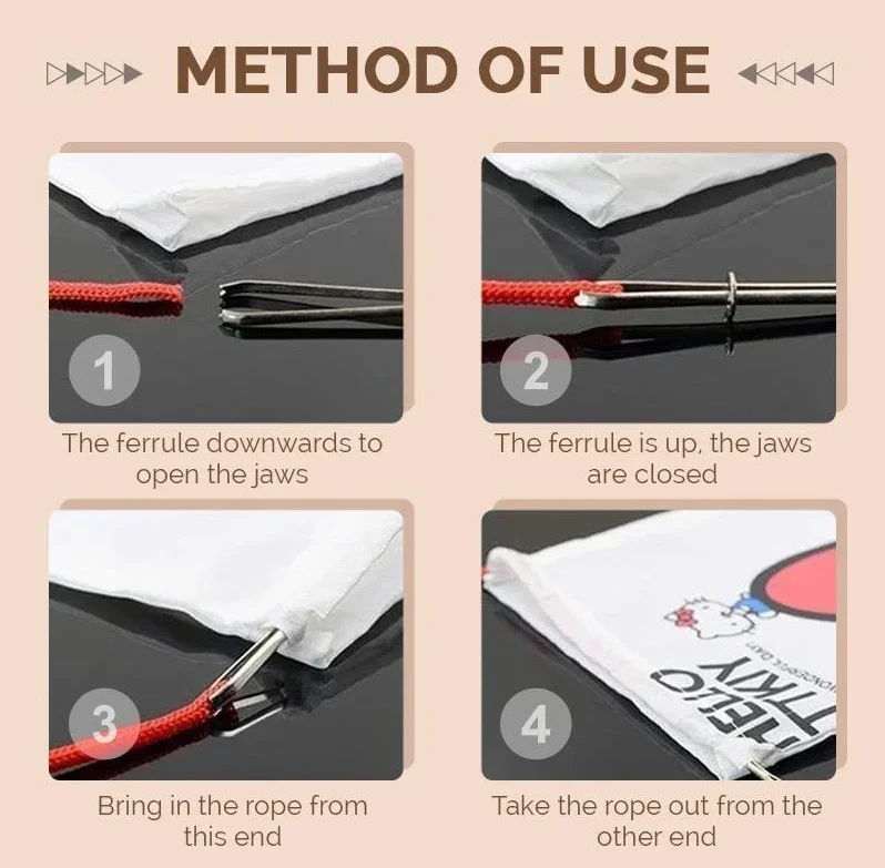 2pcs Garment Clips Sewing DIY Tools Elastic Band Tape Punch Cross Stitch