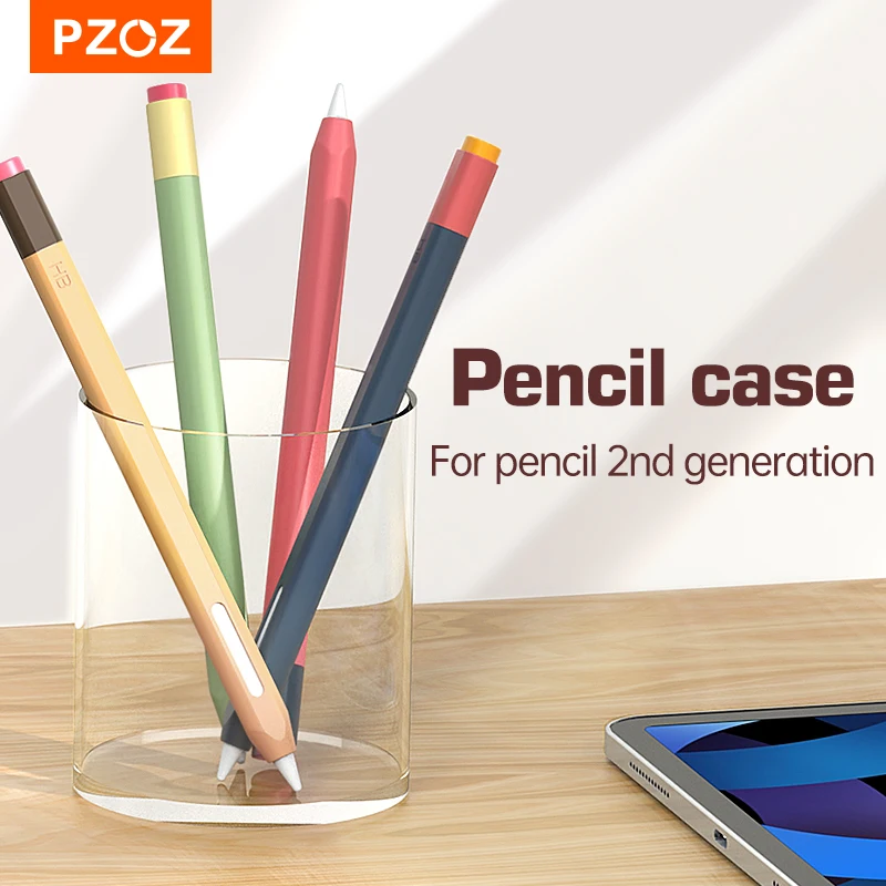 PZOZ For Apple Pencil 2 Colorful Case Cover protective case For iPad Tablet Touch Pen Stylus Silicone Sleeve Silica gel Colorful