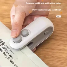 미니 밀봉기 USB 충전식 열 밀봉기 보관 가방 플라스틱 포장 식품 밀봉 클립 가방 휴대용 식품 열 밀봉기