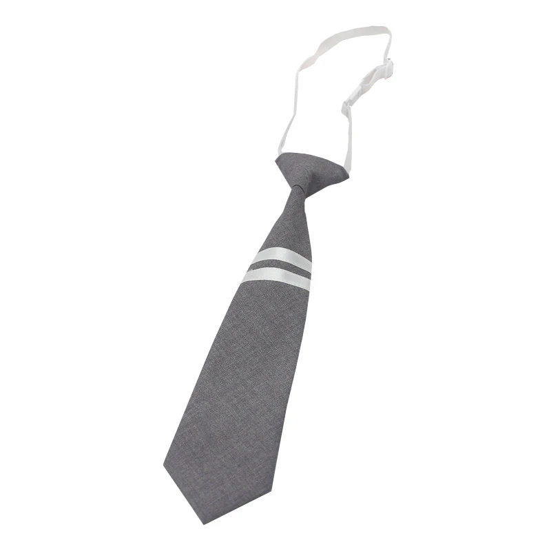 

TTB Tie Grey Black Korean Version Free For Male And Female Couples JK Striped Woven lead With Female College Style TB Tie