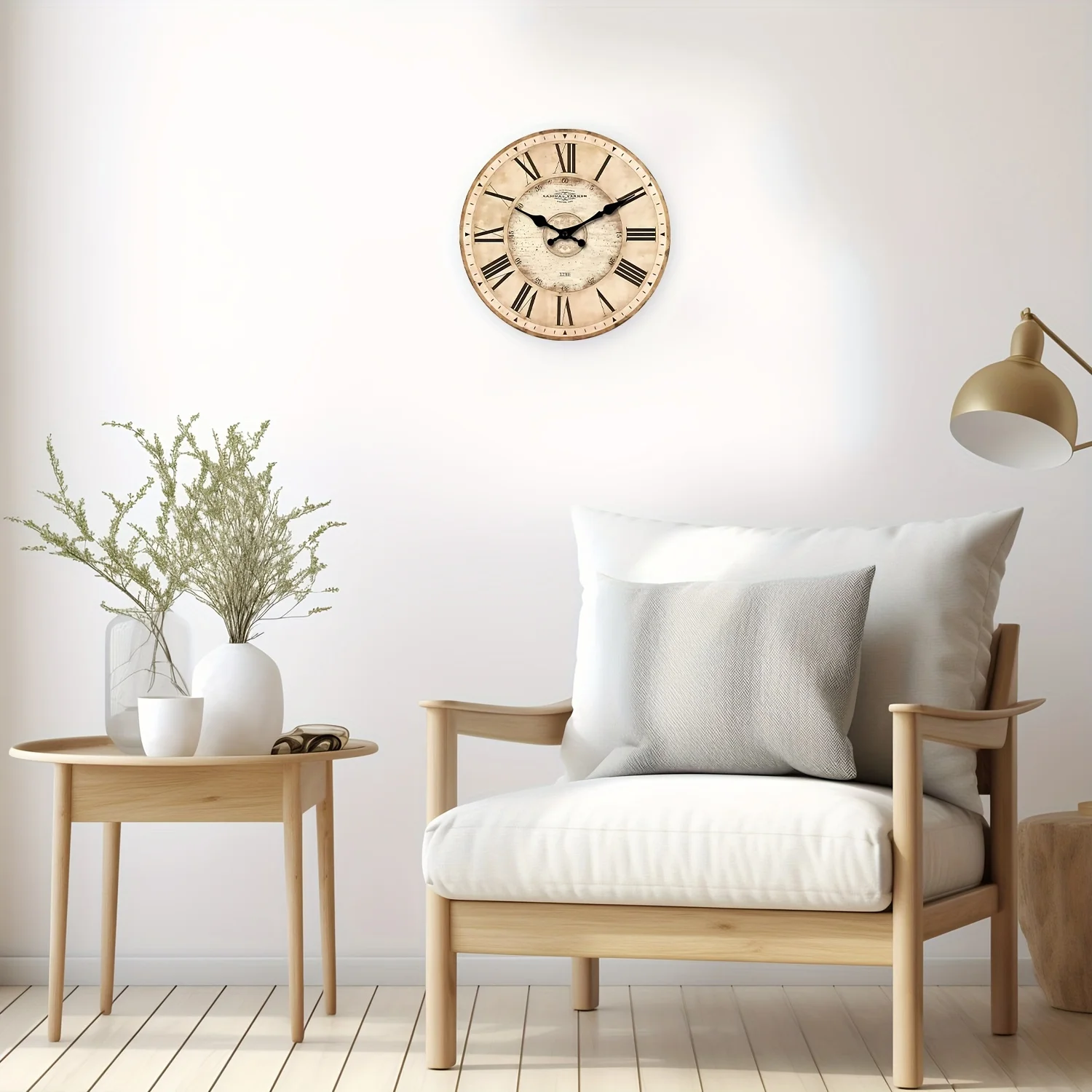 Wooden Roman Numeral Clock 6