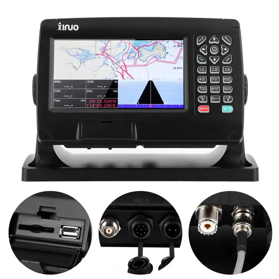 7in Boat Gps Chart Plotter Marine Navigation Bds/gps Ipx6 Waterproof
